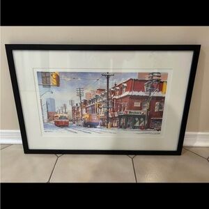 B LIASKAS old Toronto 501 Neville park beckers print art black wood frame